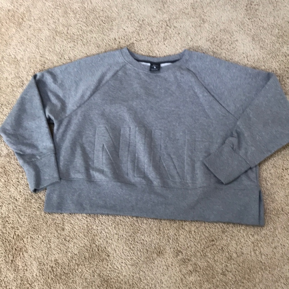 New! NIKE 1X grey loose fit terry Top / sweatshirt
